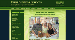 Desktop Screenshot of kauaibusinessservices.com